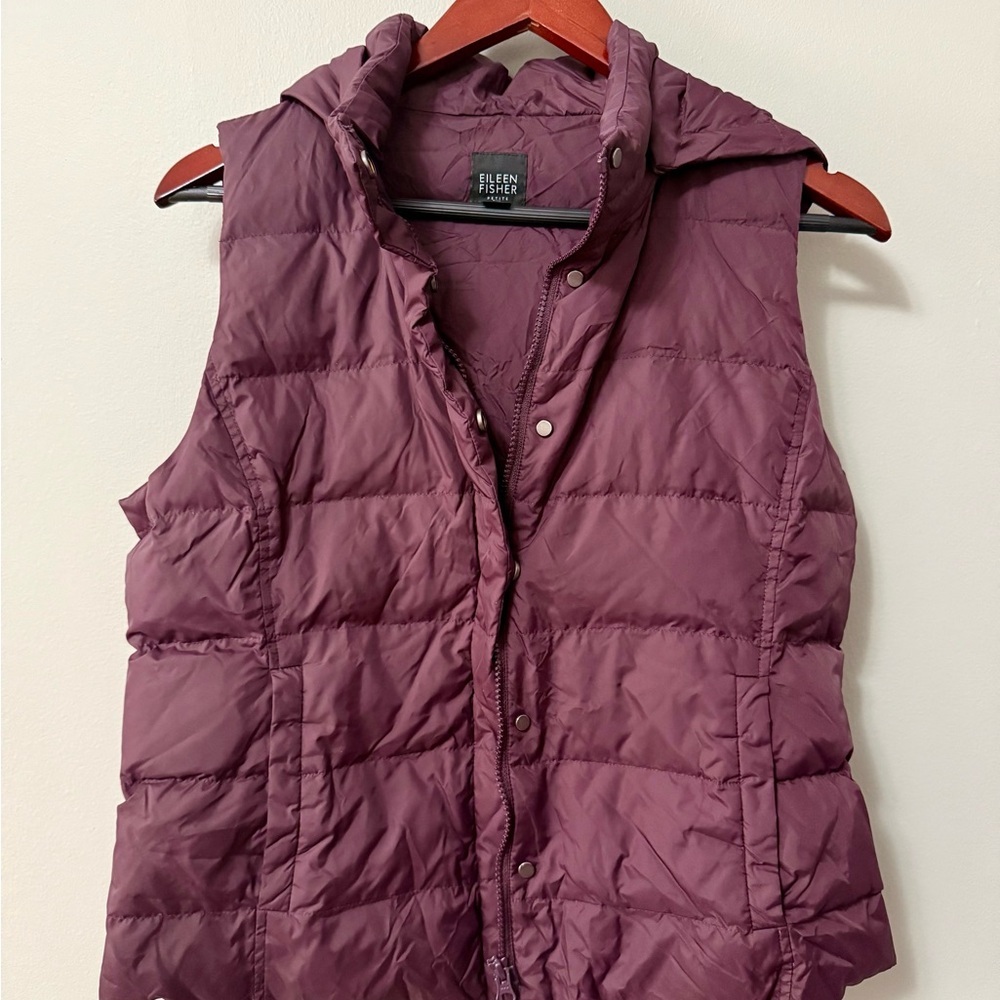 Eileen Fisher Women's Puffer Vest Jacket size Petite M